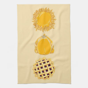 Pie Turkey Pie vertical beige kitchen towel