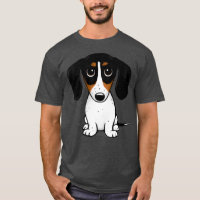 Piebald Dachshund Cute Black Tan and White Wiener