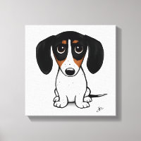 Piebald Dachshund | Cute Cartoon Wiener Dog