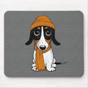 Piebald Dachshund   Cute Hipster Dog Mouse Pad