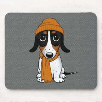 Piebald Dachshund | Cute Hipster Dog Mouse Pad