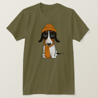 Piebald Dachshund Cute Hipster Dog T-Shirt