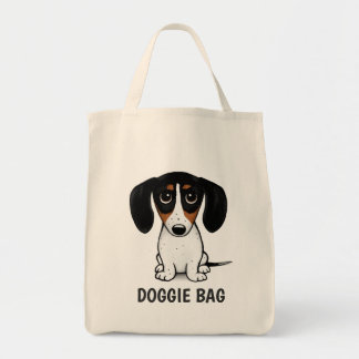 Piebald Dachshund | Cute Puppy Dog Custom Tote Bag