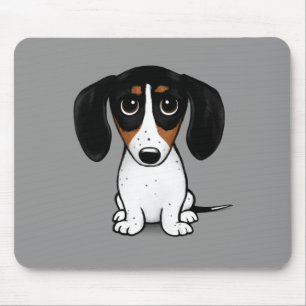 Piebald Dachshund Cute Puppy Dog Mouse Pad
