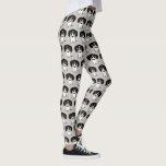 Piebald Dachshund | Cute Puppy Dog Patterned Leggings<br><div class="desc">Original drawing of a black, tan & white Piebald Dachshund. Cute patterned print, perfect for the gym, yoga, or a relaxing evening with your doggie by your side. These novelty print leggings make a fun gift for Doxie lovers. Visit Jenn's Doodle World for even more dog breed leggings and fun...</div>