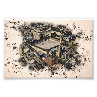 Piece Hall & Square Church Spire, Halifax Art Photo Print