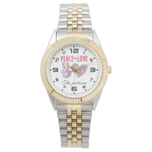 piece love Name Glitter Strap Watch
