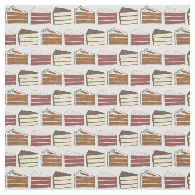 Piece of Cake Chocolate Yellow Layer Cakes Fabric (Swatch)