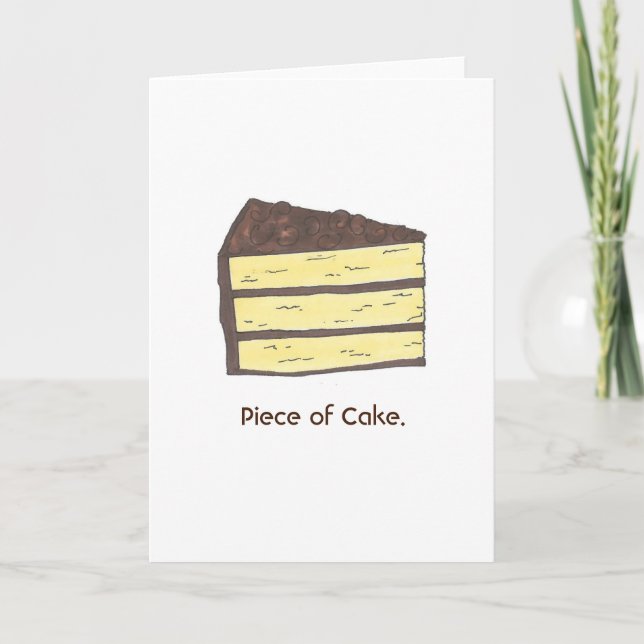 Piece of Cake Layer Slice Congratulations Card (Front)