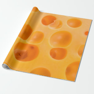 Piece of cheese isolated. wrapping paper
