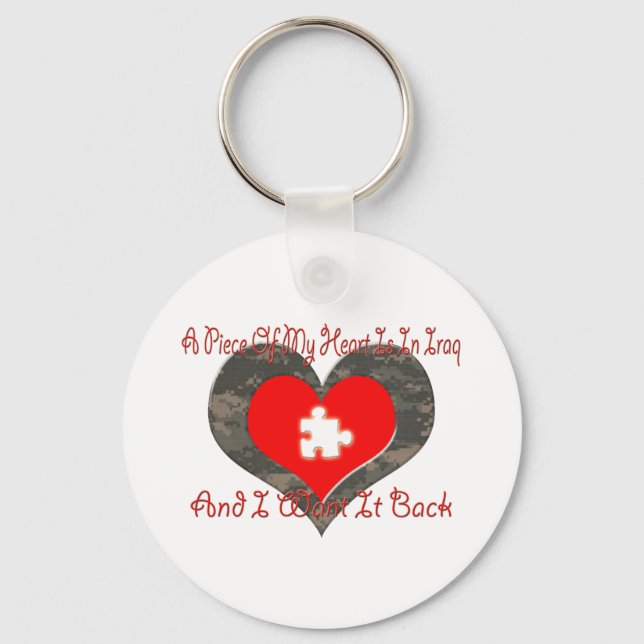 Piece of heart in iraq Keychain (Front)