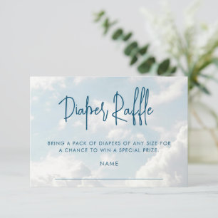 Piece of Heaven Baby Shower Diaper Raffle Enclosure Card