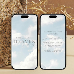 Piece of Heaven Baby Shower Mobile Download Invitation