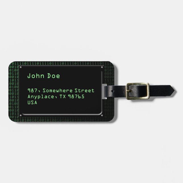 Piece of information luggage tag (Front Horizontal)