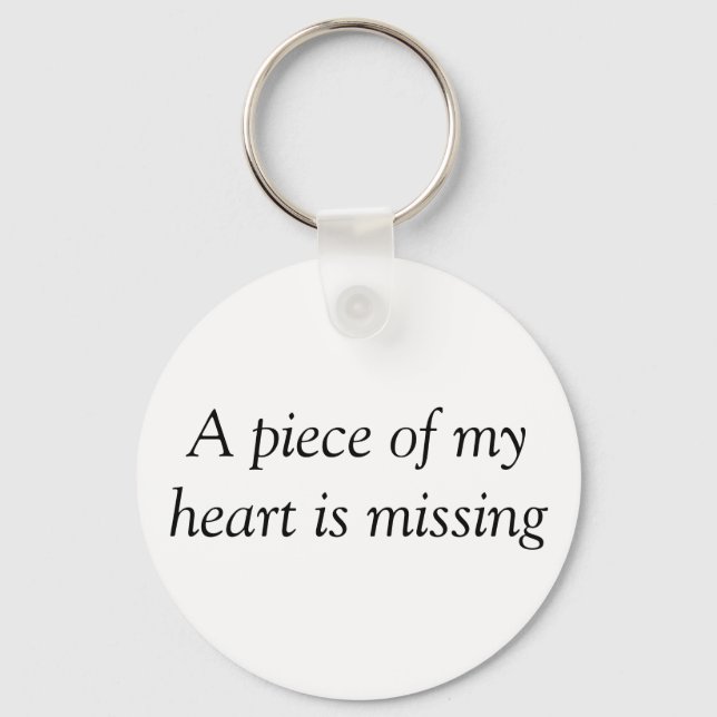 Piece of my heart missing key ring (Front)