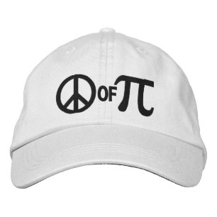 Piece of pi geek humour embroidered hat