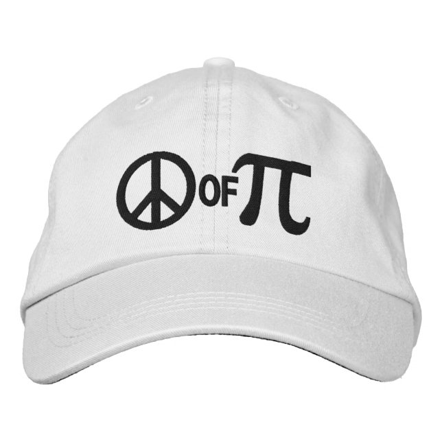Piece of pi geek humour embroidered hat (Front)