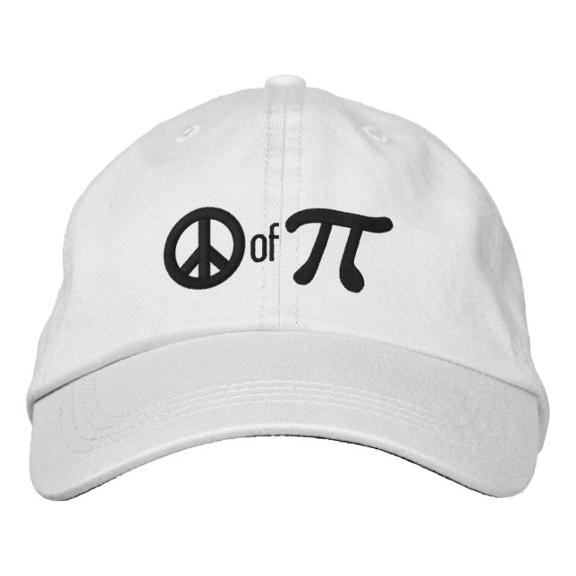 Piece of Pie as in Peace of Pi Embroidered Hat (Front)
