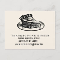 Piece of pie - thanksgiving invitation