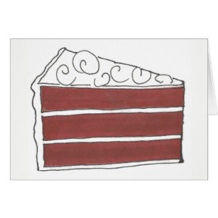 Piece of Red Velvet Layer Cake Slice Baking Foodie