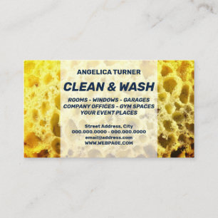 Piece of sponge fun style professional business card