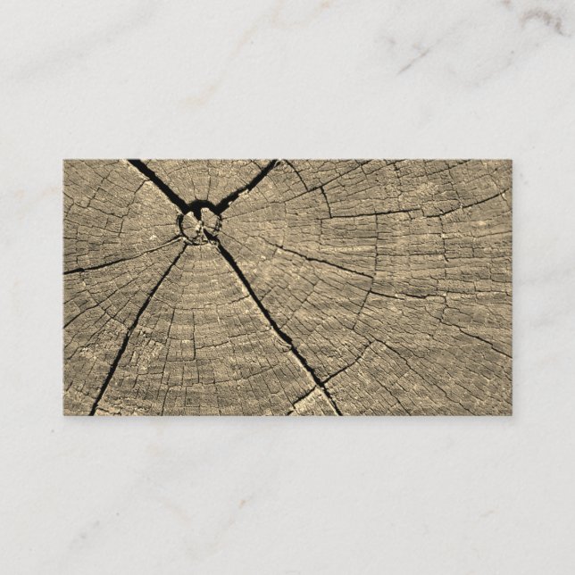 Piece of wood image cover business card (Front)