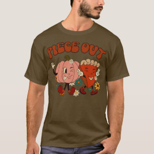 Piece Out Pumpkin Pie Retro Thanksgiving Fall Funn T-Shirt