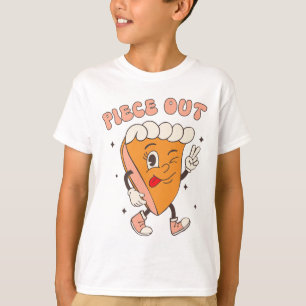 Piece Out Pumpkin Pie Retro Thanksgiving Fall Groo T-Shirt