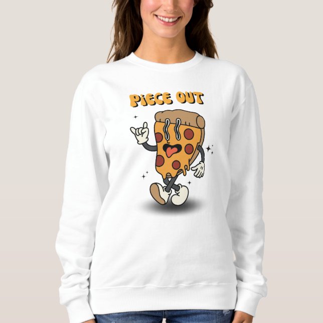 Piece Out, Retro, funny Thanksgiving Sweatshirt (Front)