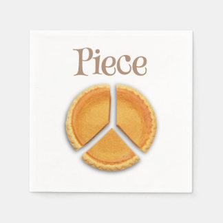 "Piece" peace symbol Napkin