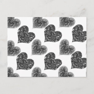 PiecedLayered BandW Postcard