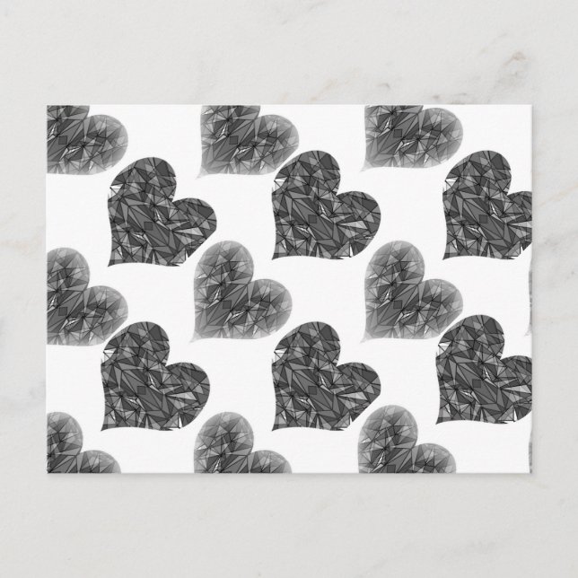 PiecedLayered BandW Postcard (Front)