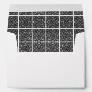 PiecedLayered Tiles 6x6 BandW Envelope
