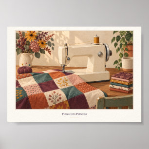 Pieces into Patterns Quilting Studio Art Print