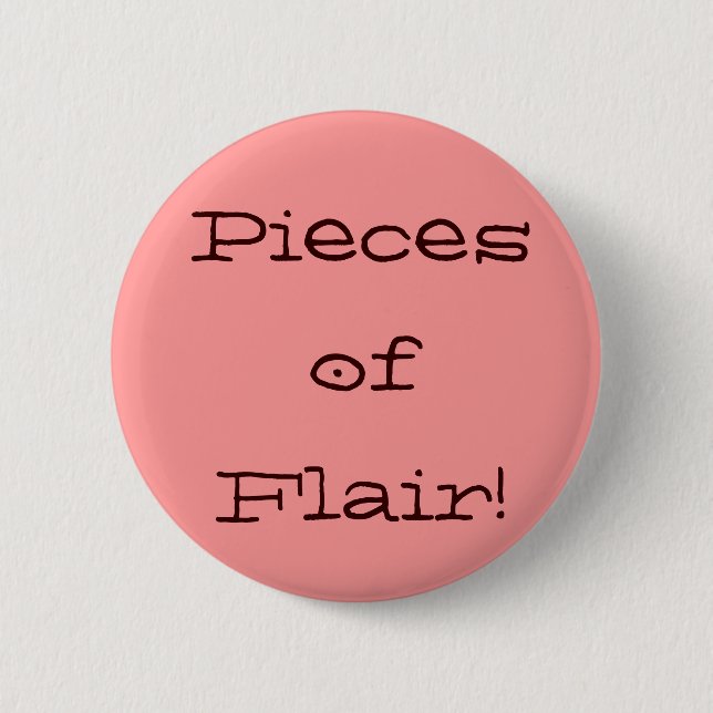 Pieces of Flair! colours/style: pink/brown/modern 6 Cm Round Badge (Front)