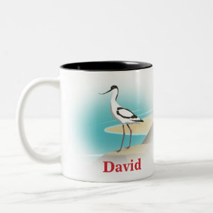 Pied Avocet Bird Two-Tone Coffee Mug