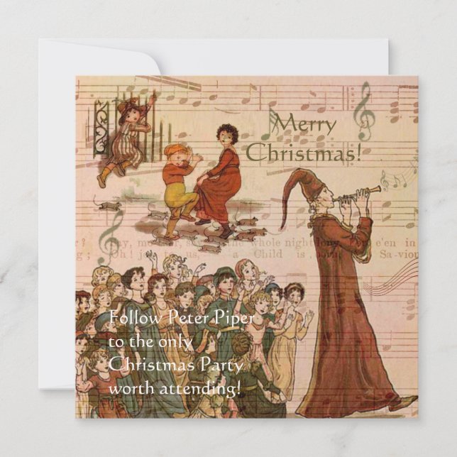 Pied Piper Collage Invitation (Front)