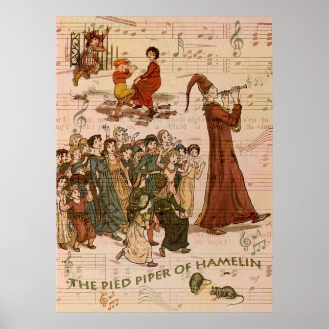 Pied Piper Collage Poster (Front)