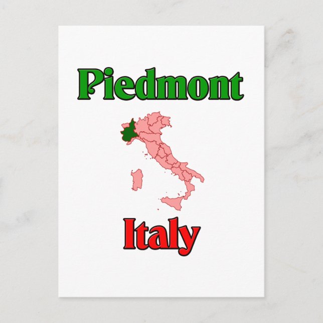 Piedmont Italy Postcard (Front)