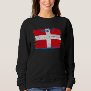 Piedmont Region Italian Turin Italy Flag Vintage R Sweatshirt