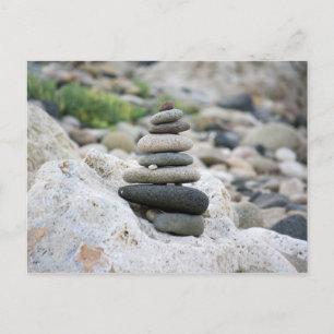 Piedras zen en la playa de Almería Postcard