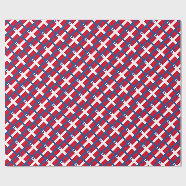 Piemonte flag (Italian region) Wrapping Paper (Flat)