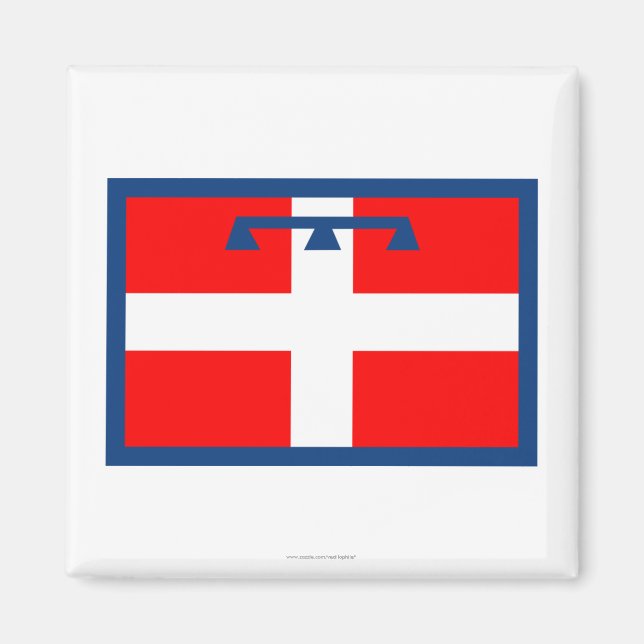 Piemonte flag magnet (Front)