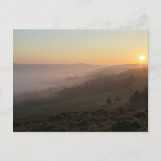 Pieniny autumn sunrise postcard (Front)