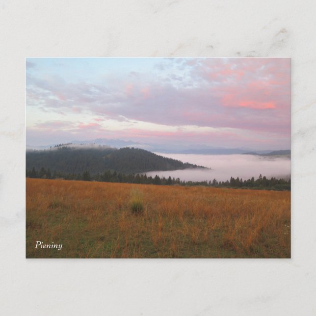 Pieniny mountains sunrise postcard (Front)