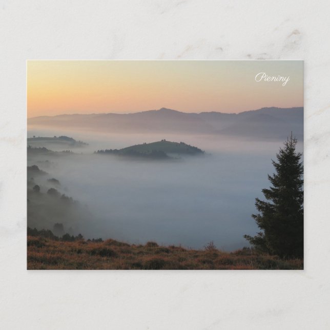 Pieniny sunrise postcard (Front)