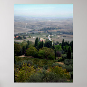 Pienza Landscape Poster
