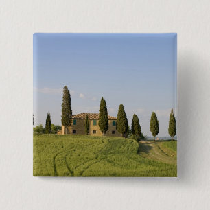 Pienza, Val d'Orcia, Siena province, Tuscany, 15 Cm Square Badge