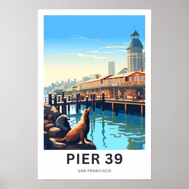 Pier 39 San Francisco Travel Print (Front)