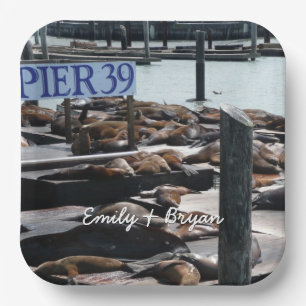 Pier 39 Sea Lions Paper Plate